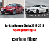 Carbon Fiber Front Grill Mesh Frame Cover for Alfa Romeo Giulia Base Sport Quadrifoglio Sedan 4 Door 2016 - 2018 Car Styling