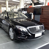 For Mercedes Benz S Class W222 400L 500L 4MATIC Front Bumper Lip Spoiler Splitters Diffuser Chrome Chromium Trim a2228852221