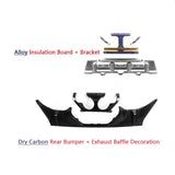 Carbon Fiber Rear Bumper Lip Diffuser Spoiler Middle Outlet Exhaust Baffle Alloy Heat Shield Bracket For BMW M2 G87 2023+ FRP