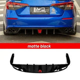 For Honda Civic 11th Gen 2022 Silencer 4 Outlet Car Tip Rear Side Diffuser Bumper Lip Spoiler Exhaust Pipe Splitter JDM Body Kit