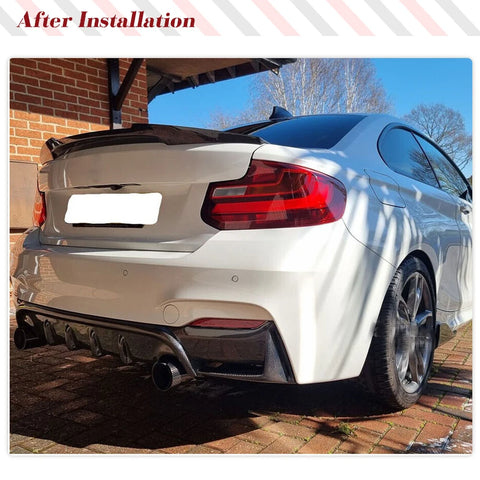 Carbon Fiber/FRP Car Rear Bumper Diffuser Lip Spoiler for BMW 2 Series F22 F23 2-Door M Sport 2014-2017 Rear Diffuser Body Kit