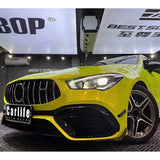 Car Body Kit For Mercedes Benz W118 CLA200 CLA300 Change To CLA45 Model Include Front Rear Bumpers Grille And Rear Diffuser