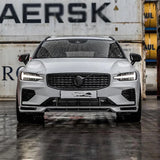 Front Bumper Lip Front Shovel Chin Splitter Body kit 3Pcs/Set Black White Painted For Volvo S60 V60 2020 21 22 23 24 Accessories
