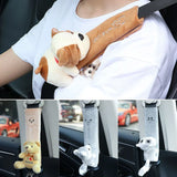 Car Seat Belt Shoulder Cover Safety Belt Four Seasons Lengthened Cartoon Cute Car Seat Belt Cover Protective Cover Supplies