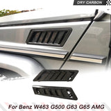 Car Side Air Vents Flow Outlet Fender for Mercedes-Benz G CLASS W463 G500 G5550 G55 G63 G65 AMG 2004 - 2018 Dry Carbon Fiber