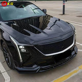 Suitable for Cadillac CT5 front shovel 24-26CT5 integrated front lip black/carbon patterned CT5 black wing front bumper lip