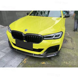 Carbon Fiber Car Front Bumper Splitter Front Lip Chin Spoiler Diffuser Parts MP style For BMW 5 Series G30 G38 525 540i 2021+