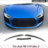 For Audi R8 V10 Gen 2 2016-2018 Real Carbon Fiber Front Bumper Lip Chin Spoiler Car Front Body Kits Guard Chin Lip