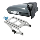 Grey Touring Razor Tour Pak Pack Tail box Luggage Rack Docking Kit for Harley 09 Up Road King Street Glide Ultra Electra CVO