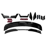 HS Carbon Fiber Rear Trunk Ducktail Wing With Gurney Flap Wicker Bill Dark Horse Style Rear Spoiler for Ford Mustang 2024+