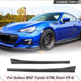 Carbon Fiber Side Skirts for Subaru BRZ 2013-2020 Toyota FT86 GT86 2013-2020 Scion FR-S 2012-2015 Car Side Extension Lip Panel