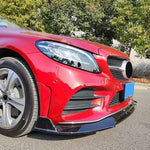 Brabus Style Front Bumper Lip for Mercedes benz W205 S205 C-Class C200 C300 C400 2018-2021 Spoiler Splitter Kit Guards Protector