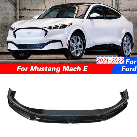 Front Bumper Lip Chin Spoiler Splitter Diffuser Body kit Protection Guard Deflector For Ford Mustang Mach E 2021-2022