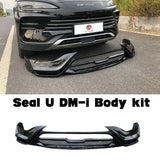 For BYD Seal U Dm-i Song Plus Body kit front chin diffuser spoiler bright black modification accessory