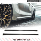 Carbon Fiber Side Skirts for BMW F87 M2 Coupe 2016-2020 Rocker Panels Side Trim Spoiler Side Skirt Extensions Car Body Kits