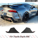 Carbon Fiber Car Rear Splitters Bumper For Toyota Supra A90 2019-2023 Rear Splitters Add On Lip Apron Cover Trims