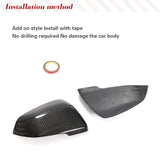 Car Mirror Covers Dry Carbon Caps Shell For Toyota Supra A90 2020-2021 and BMW Z4 Real Carbon Side Rearview Mirror Cap Cover