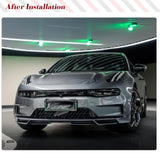 For Geely Zeekr 001 2021-2024 Carbon Fiber Trim Car Front Body Kits Shovel Front Lip Front Bumper Protector