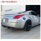 Carbon Fiber Car Rear Bumper Lip Diffuser for Nissan Z33 350Z Fairlady 2003-2006 Car Rear Racing Spoiler Body Kit Bumper Protect