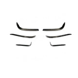 For Tesla Model X 2016-2018 Carbon Fiber Car Trunk Bumper Canards Air Vent Trim Stripes Cover Stickers Splitters Car Styling