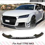 Carbon Fiber/FRP Car Front Bumper Lip Body Kits Splitters For Audi TT RS TTRS MK3 2016 2017 2018 5PCS Front Bumper Lip Splitters
