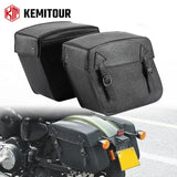 Motorcycle Side Bag Saddlebag 32L for Sportster 883 XL 883 Travel Luggage Bag Pannier Leather Waterproof Saddle Bag Accessories