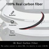 Red Line True Carbon Fiber Spoiler For Tesla Mode Y 2025 2024 Rear Trunk Wing Model Y 2023 Original Spoiler Lip Car Accessories