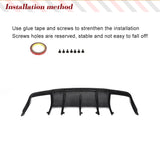 Car Rear Racing Diffuser for Mercedes Benz CLS Class W218 CLS550 Sport CLS63 AMG Sedan 2011-2014 Carbon Fiber Spoiler Body Kits