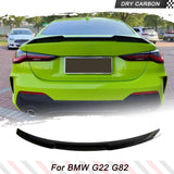Dry Carbon Fiber Car Rear Trunk Spoiler Wing Lip for BMW 4 New Series G22 G82 Coupe 440i 430i 2021-2023 High Kick Lip Spoiler