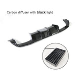 For BMW 2 Series F87 M2 Coupe 2016 2017 2018 Carbon Fiber Rear Bumper Lip Spoiler Diffuser With LED light Car Styling FRP