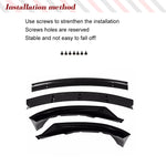 Car Front Bumper Lip Spoiler Splitter Trim Body Kits For Tesla Model 3 2023 2024 4PCS ABS Glossy Black Racing Front Lip Aerokits