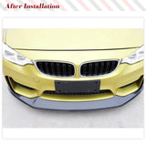 Carbon Fiber / FRP Front Bumper Lip Spoiler Splitters For BMW F80 M3 F82 F83 M4 2014 - 2018 Carbon Fiber Front Lip Spoiler