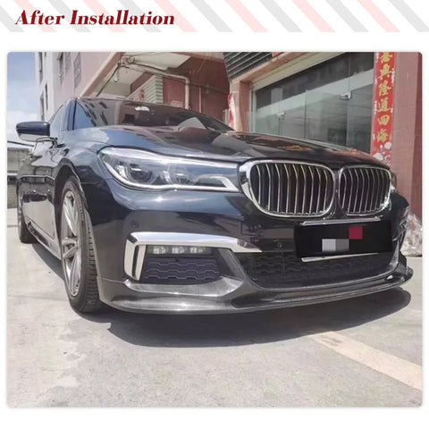 Carbon Fiber Front Bumper Lip Spoiler Splitters For BMW 7 Series G11 G12 M Sport 2016-2018 Car Body Kits Guards Carbon Fiber/FRP