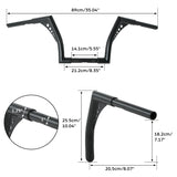 10'' 12'' 14'' 16''18" 20" Rise 1.25"Handlebar Bar For Fit Harley Sportster XL Softail FLST FXST