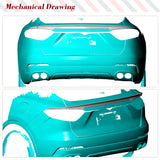 Carbon Fiber Car Rear Middle Trunk Spoiler Boot Lip Wing Spoiler For Maserati Levante 2016-2020 Rear Trunk Boot Lip Wing Spoiler