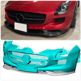 Carbon Fiber Car Front Bumper Lip Spoiler for Mercedes-Benz SLS Class SLS63 AMG C197 2010-2013 Front Lip Chin Apron Body Kit
