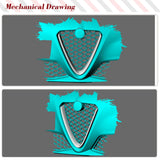 DRY Carbon Front Grille for Alfa Romeo Giulia Base Only Ti Sedan 2015-2021 Racing Grill Trim V Shape Frame Decoration Sticker