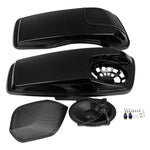 Motorcycle Saddlebag Lids With 5"X7" Speakers For Harley Touring Road King Electra Glide Street Glide Ultra-Classic 2014-2024