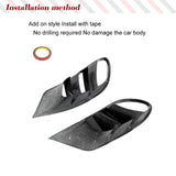 Dry Carbon Car Front Bumper Fog Light Covers For Mercedes Benz C217 S500 S550 Sport Pre-facelift 2015-2017 Air Vent Covers Trims