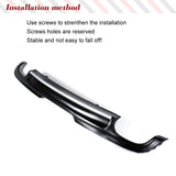 PU Matte Black Car Rear Bumper Lip Diffuser Spoiler for Audi TT 8J MK2 2008 2009 2010 Car Rear Bumper Racing Spoiler Body Kits