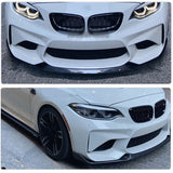 Carbon Fiber Car Front Bumper Lip Spoiler for BMW F87 M2 2016-2018 Not for M2C Competition Racing Front Lip Chin Apron Body Kit