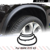 Car Side  PP Wheel Arch Fender Flares For BMW E70 X5 SUV 4 Door 2007 - 2013 Car Side Wheel Arch Fender Flares Mudflap Trims