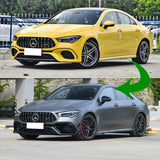 For Mercedes Benz W118 C118 CLA45 AMG 2020-2023 Front Bumper Fog Air Vent Covers Front Bumper Splitter Canard Fins