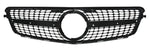 Front Bumper Grille For 07-14 MERCEDES W204 C250 C300 Silver Diamond Grill