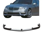 For Mercedes W221 Black Gloss Front Bumper spoiler skirt/ Splitter