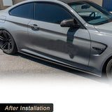 Car Side Skirts Extensions Carbon Fiber for BMW F82 F83 M4 2-Door 2014-2020 Racing Side Door Bumper Apron Lip Skirt Body Kits
