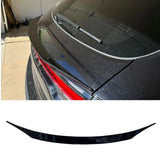 Carbon Fiber Racing Spoiler Rear Trunk Middle Auto Wing Lip for Porsche Macan 2022 2023 Rear Middle Deck Trunk Lid FRP Black