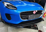 Real Carbon Fiber Front Bumper Lip Splitters Cup Flaps Cover Body Kit For Jaguar F-TYPE FTYPE 2013-2021