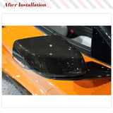 For Chevrolet Corvette C8 Stingray 2020UP Dry Carbon Mirror Cover Caps Add ON Style Real Carbon Side C8 Mirror Shell Car Kits