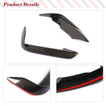 For BMW F30 F31 M Sport 2012 - 2018 Carbon Fiber Front Fog Lamp Fins Splitters Trim Canards Fins Cover Carbon Fiber/ FRP Black